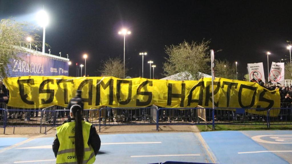 Protesta de la afición del Real Zaragoza el pasado noviembre.