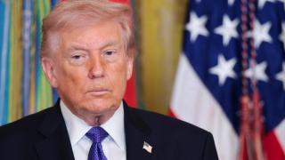 Donald Trump attends the Medal of Honor ceremony at Casa Blanca.