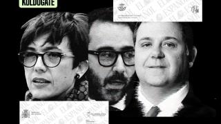 María Gámez, Víctor de Aldama y Juan Manuel Serrano