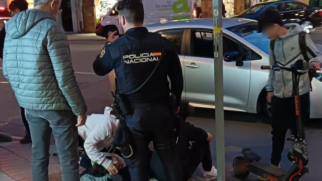 Imagen del accidente en plaza de Pontevedra.