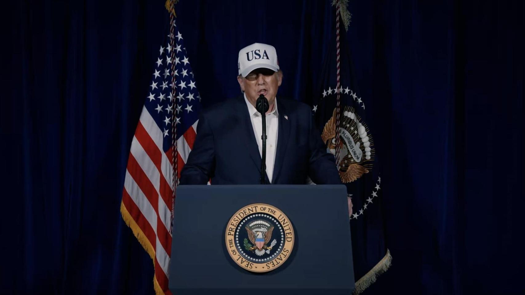 Donald Trump anuncia la operación Furia épica desde Mar-a-Lago.