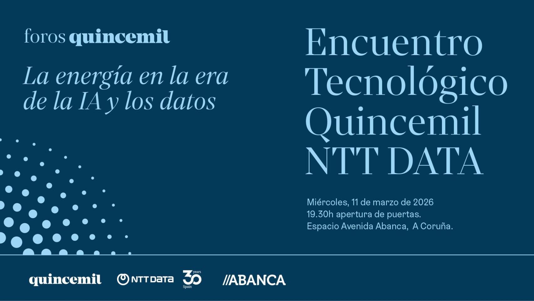 La energía en la era de la IA y los datos, el tema del próximo Encuentro Tecnológico Quincemil NTT DATA