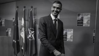 Pedro Sánchez durante una cumbre de la OTAN.