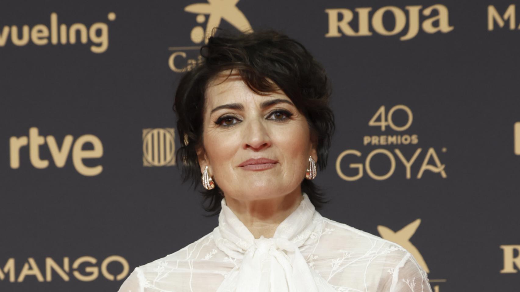 Silvia Abril posa para la prensa gráfica en la alfombra roja de los Goya 2026.