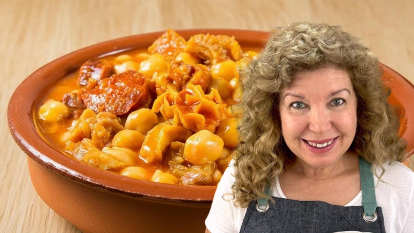 Carmen, cocinera y su receta de callos con garbanzos.