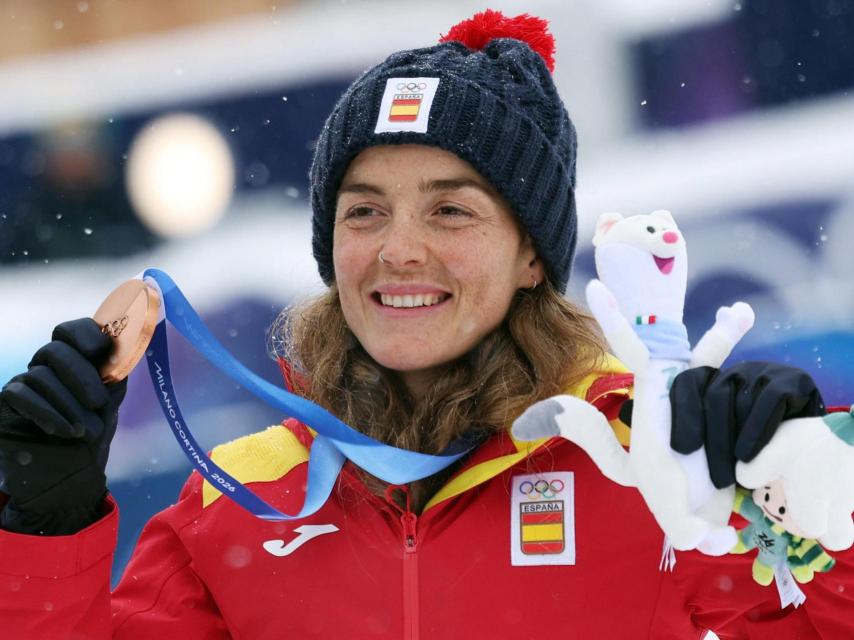 La deportista española, con su bronce en la modalidad de sprint.