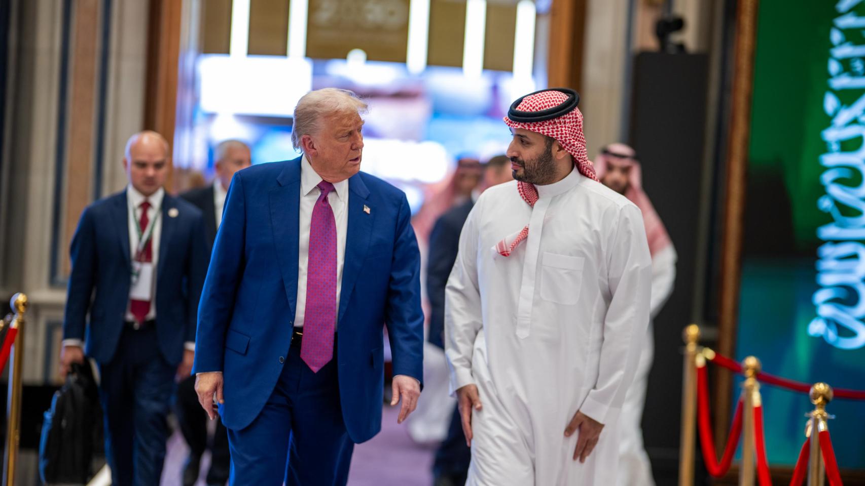 Trump junto a Mohamed bin Salmán, principe heredero de Arabia Saudí.