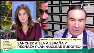 Pedro J. Ramírez durante su intervención en 'El programa de Ana Rosa', de Telecinco, este martes.