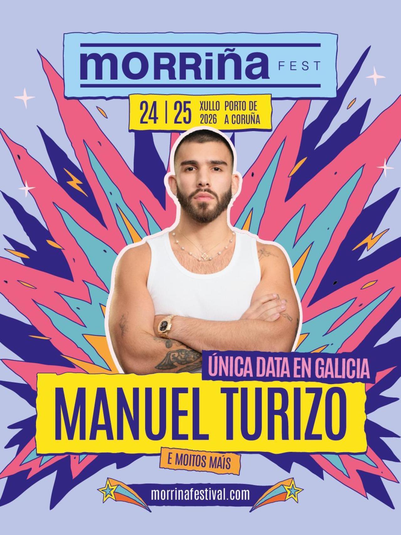 Manuel Turizo, nueva incorporación al Morriña Fest 2026.