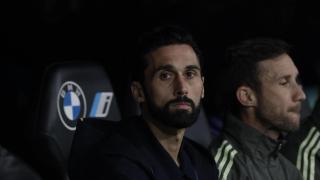 Álvaro Arbeloa, en el banquillo del Real Madrid