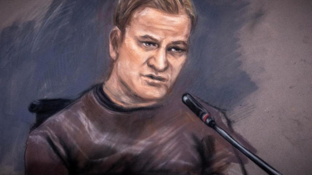 Nuevo retrato de Marius Borg en una sesión de juicio.