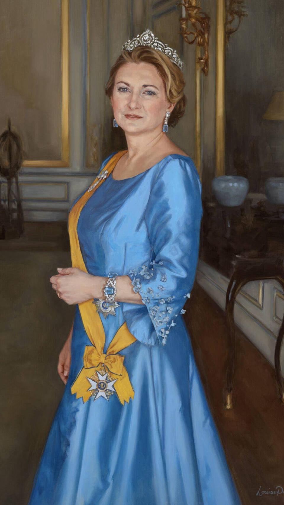 La Gran Duquesa Stéphanie de Lannoy de Luxemburgo en su primer retrato oficial.