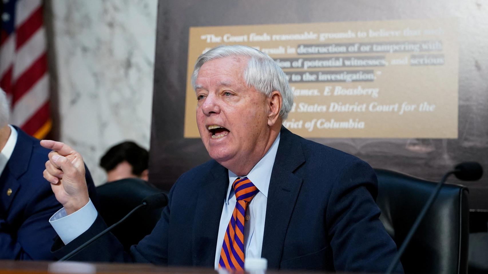 Lindsey Graham, senador republicano, interviene durante una audiencia.