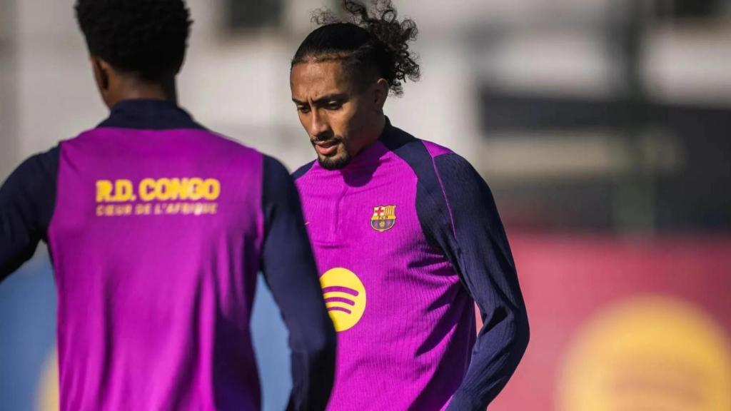 Los futbolistas del Barça, con el patrocinio de RD Congo.