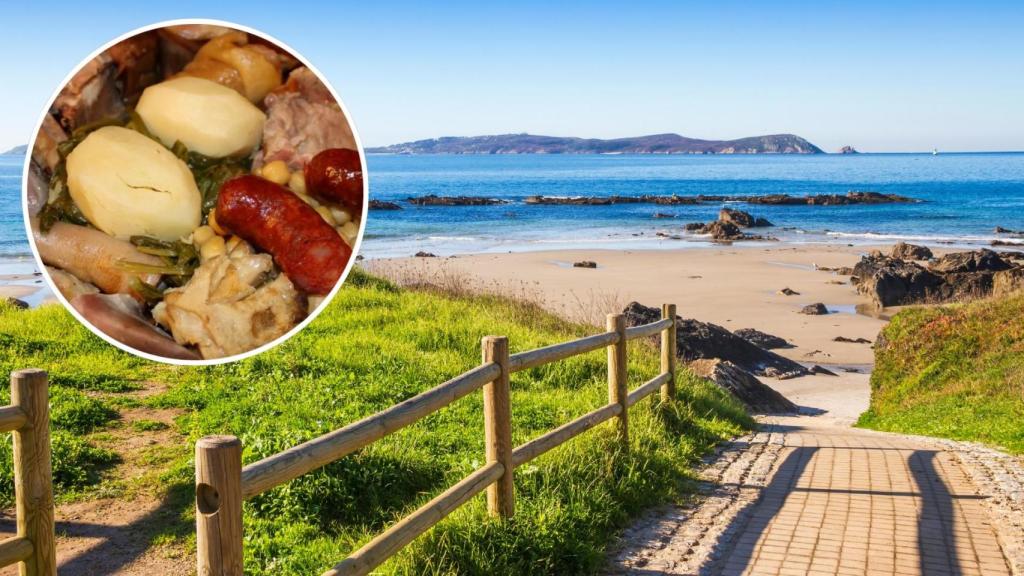La isla de Ons y fotografía de un cocido gallego