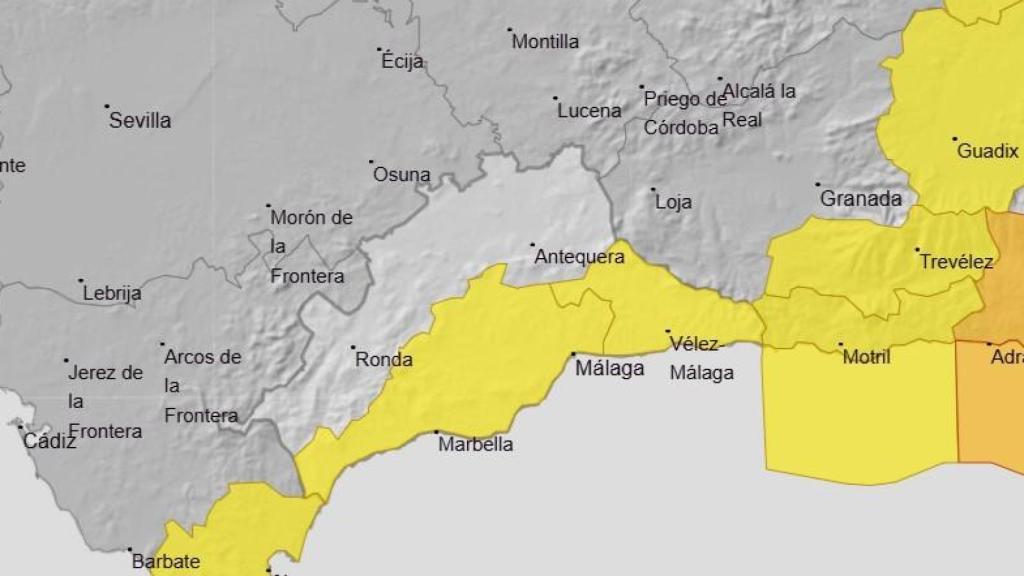 El mapa de avisos de este miércoles.