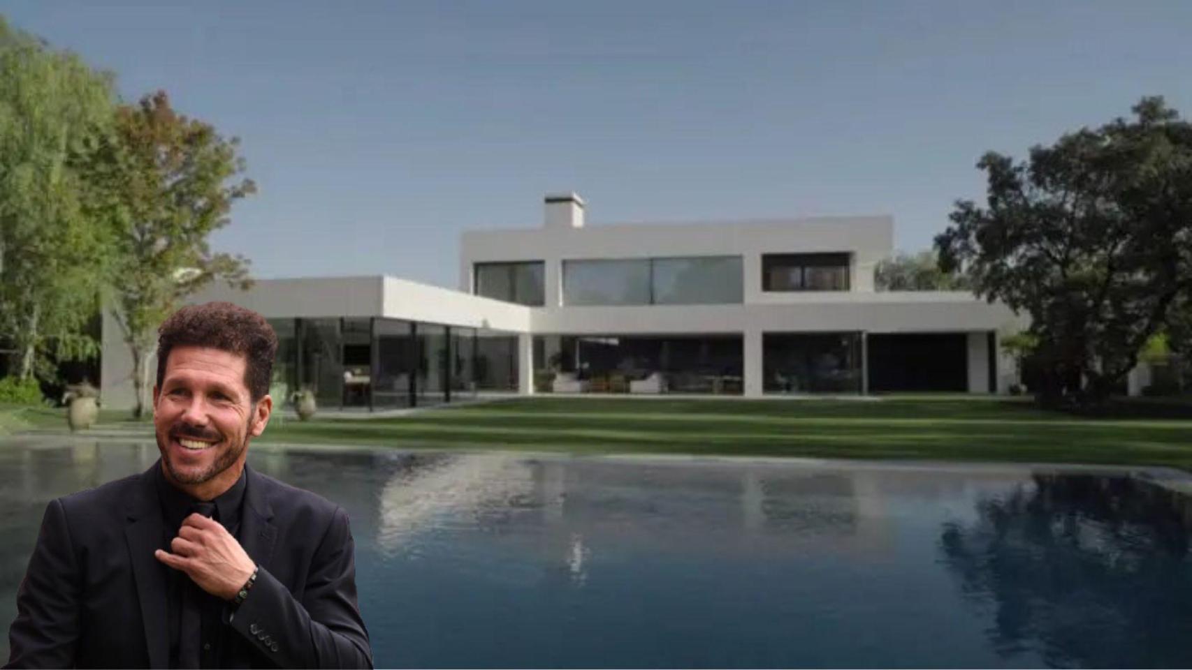 Montaje de Simeone con su casa de fondo.