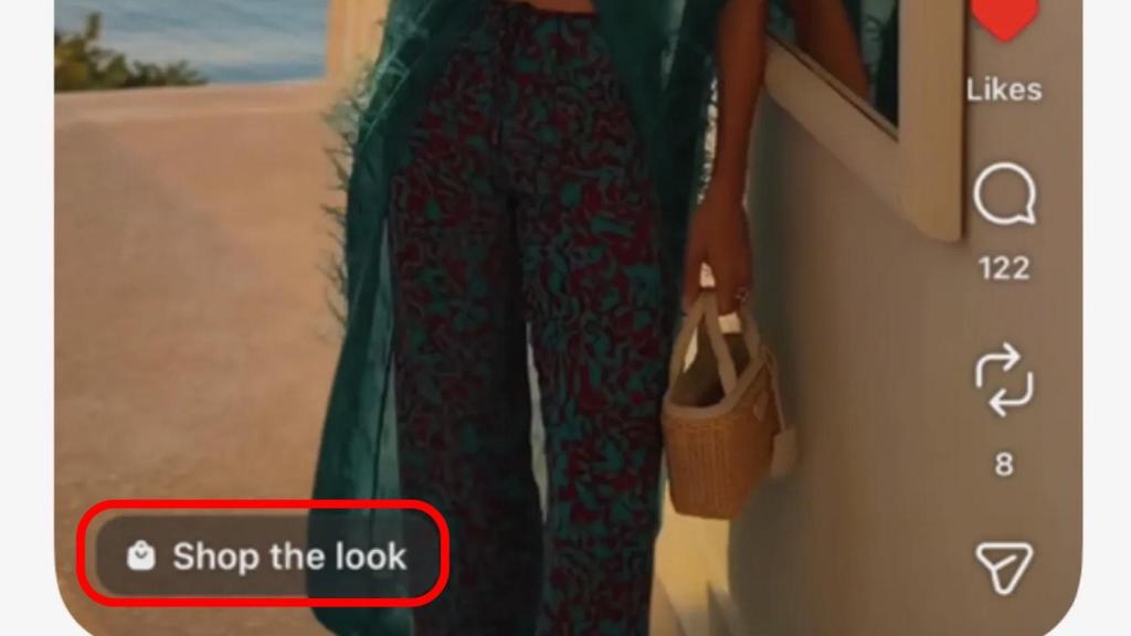 Botón de 'Shop the Look' en Reels.