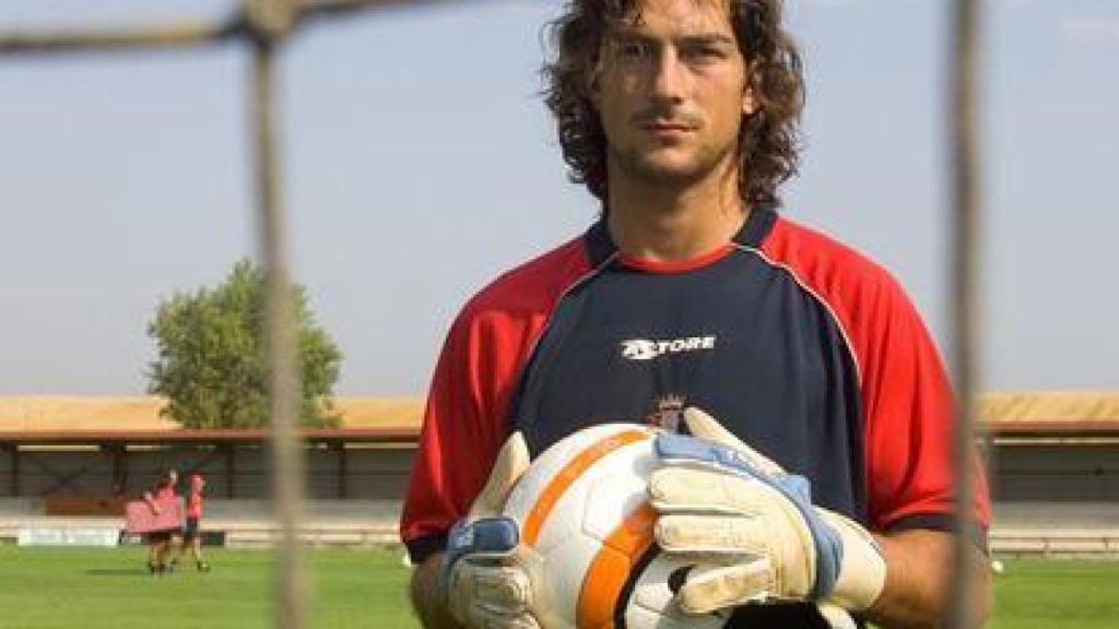 Ricardo López, en un entrenamiento con el CA Osasuna.