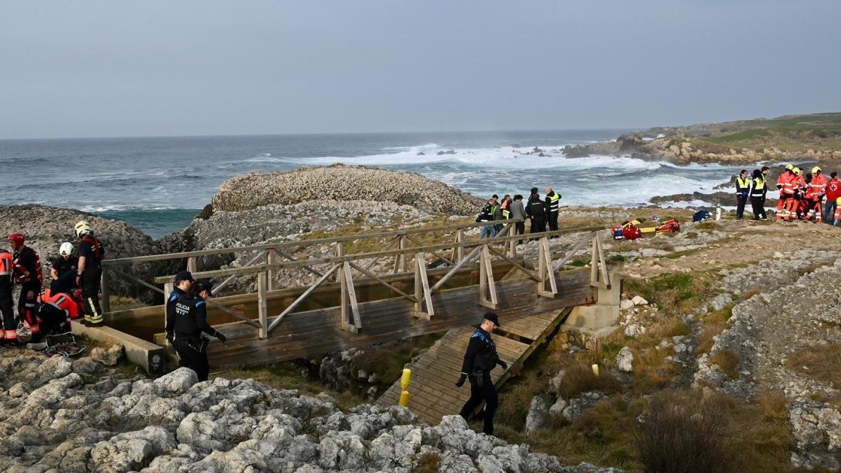 Pasarela de la playa de El Bocal en Santander.