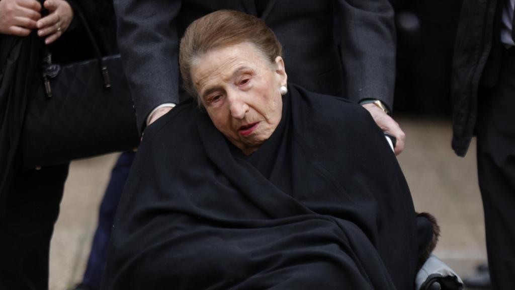 La infanta Margarita, en una imagen captada en Madrid, el pasado mes de enero, en el funeral de Irene de Grecia.