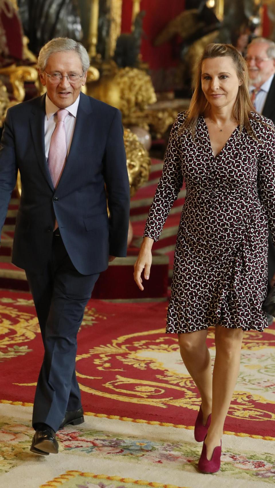 Fernando junto a su mujer, Ángela, en la recepción real de 2019.