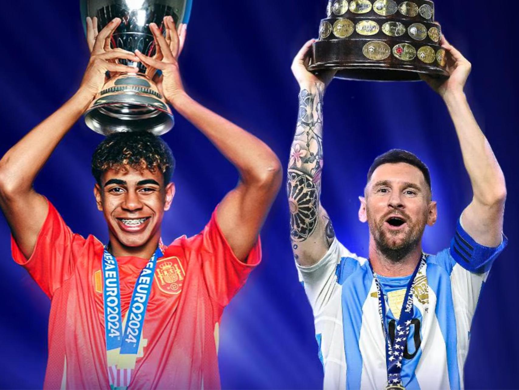 Lamine Yamal y Leo Messi, las caras de la Finalissima
