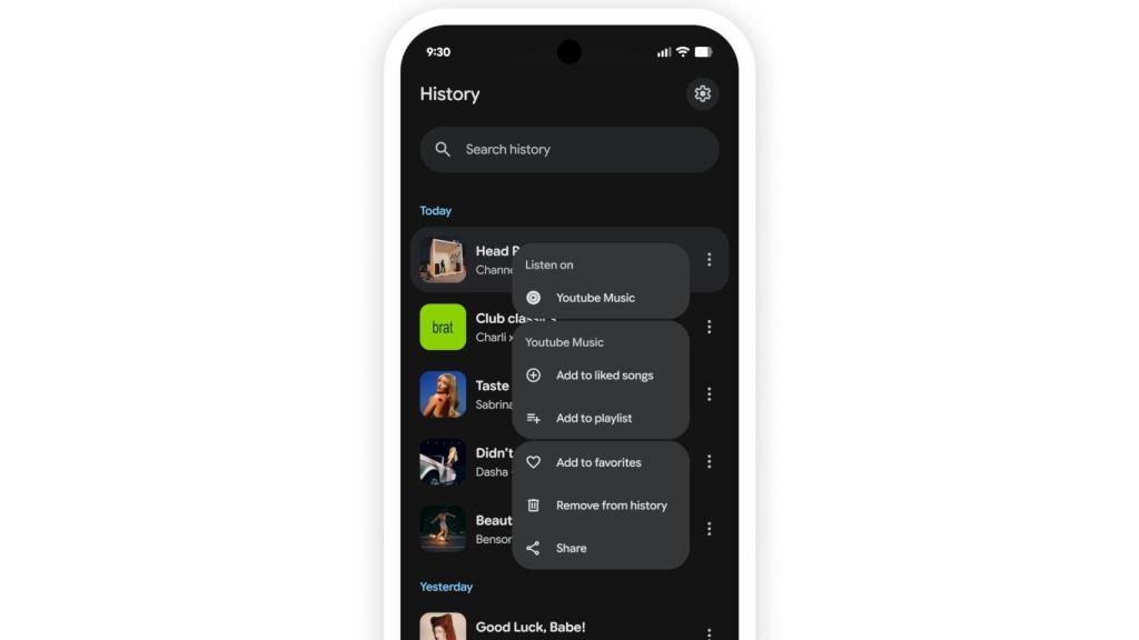 Now Playing de Google ahora permite añadir canciones a nuestras listas de YouTube Music