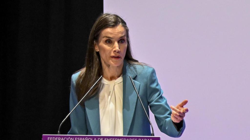 La Reina, a su llegada al auditorio.