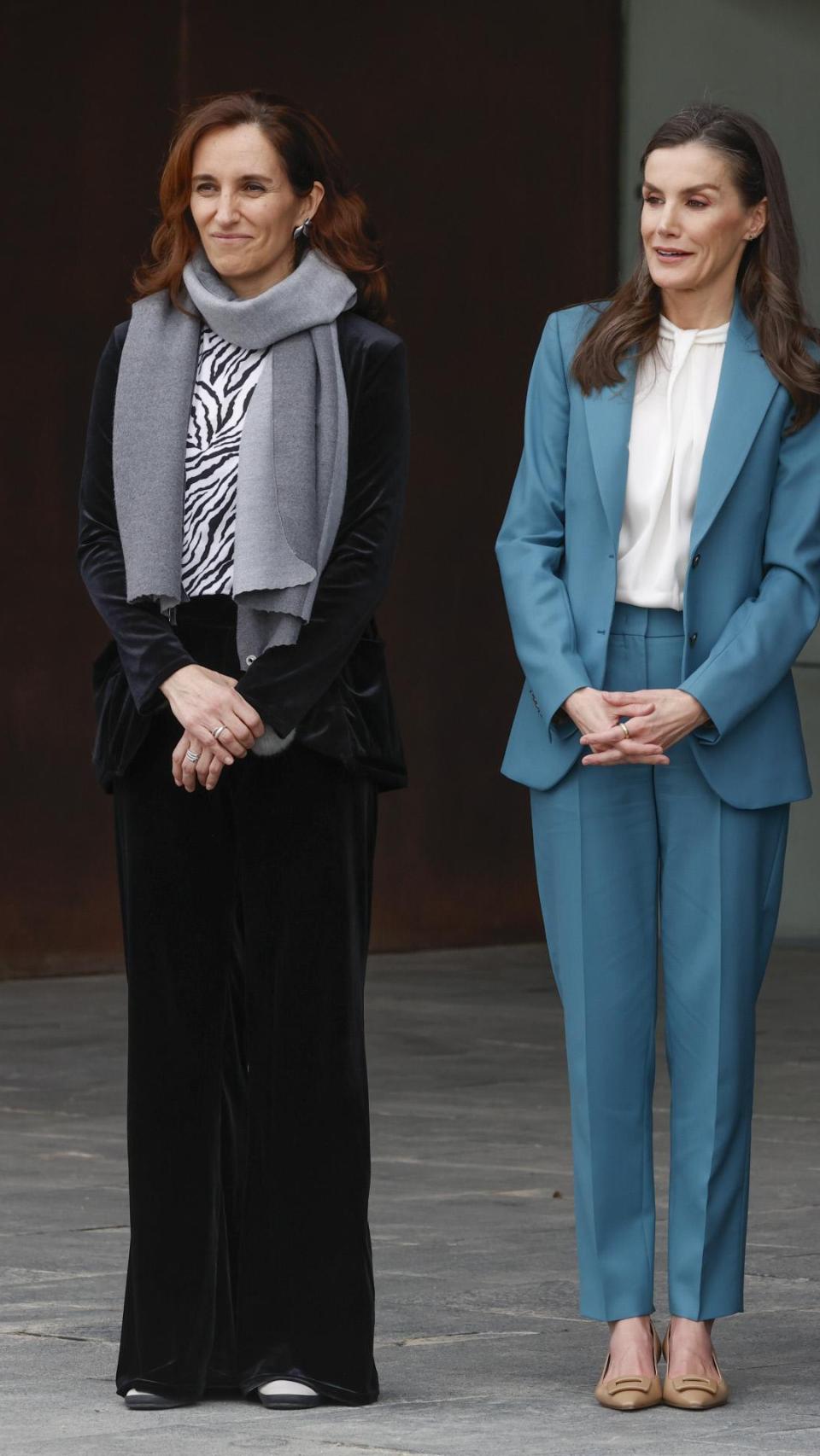 Letizia y Mónica García, ministra de Sanidad.