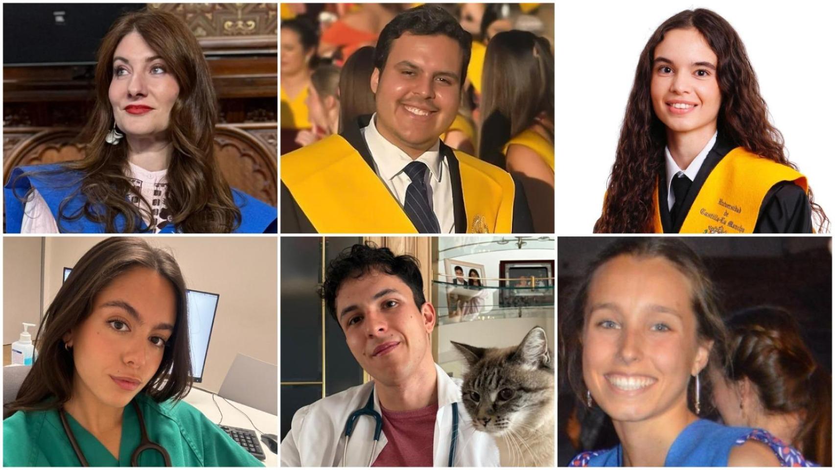 De izquierda a derecha y de arriba a abajo: Bianca Ciobanu, Salomón Marea, Belén López, Lucía Castellano, Javier Galán y Luisa Urquia