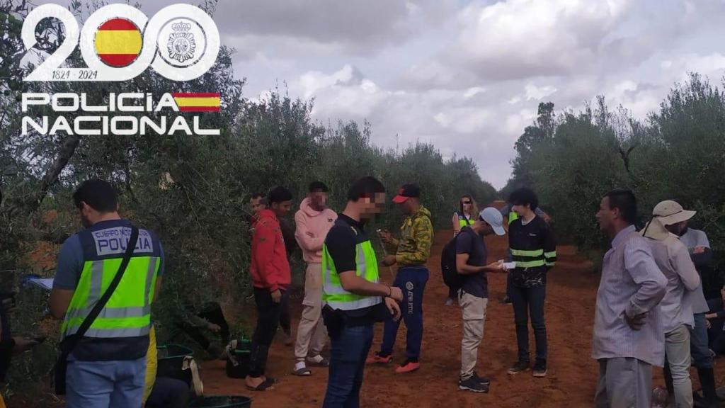 Imagen de la intervención de la Policía Nacional en Dos Hermanas.
