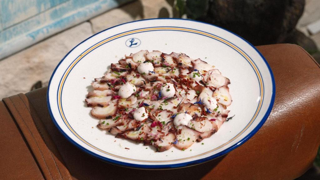 Carpaccio di pulpo.