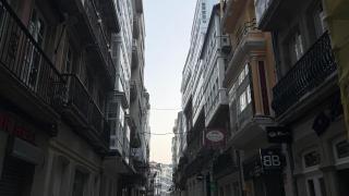 Una calle de A Coruña esta mañana