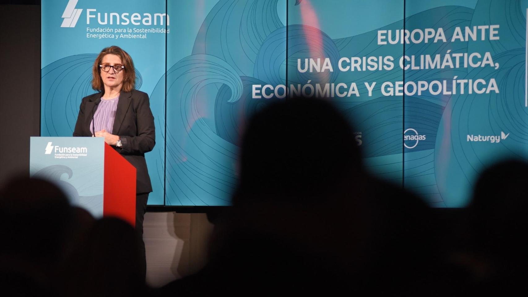 La vicepresidenta ejecutiva para una Transición Limpia, Justa y Competitiva de la Comisión Europea, Teresa Ribera.