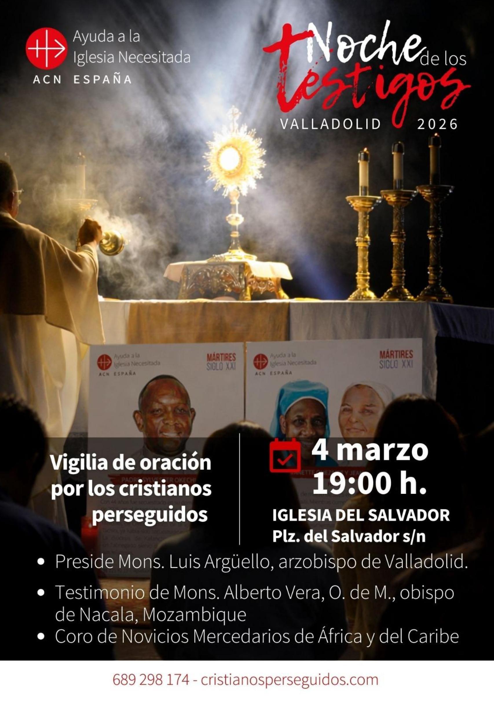 La Noche de los Testigos se celebra este miércoles 4 de marzo en Valladolid