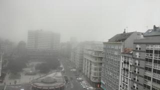 Imagen de Plaza de Pontevedra, en A Coruña, esta mañana.