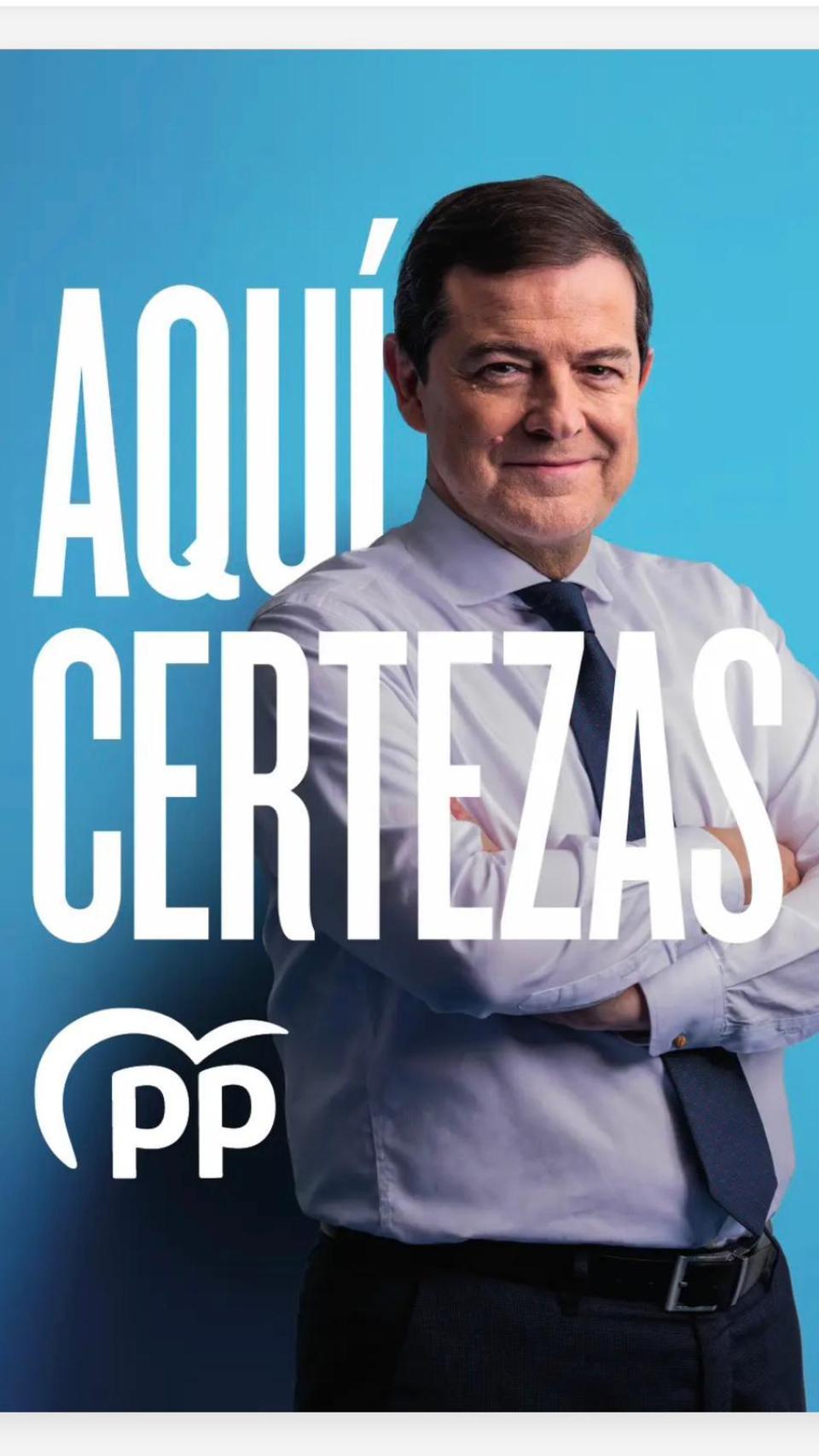 El detalle en el cartel electoral de Mañueco