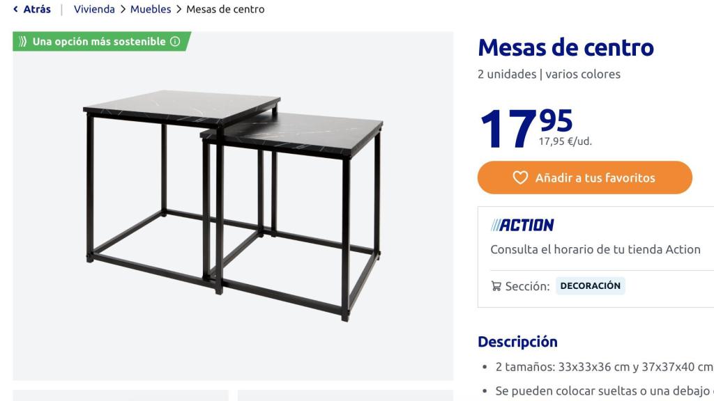 Mesas de centro.