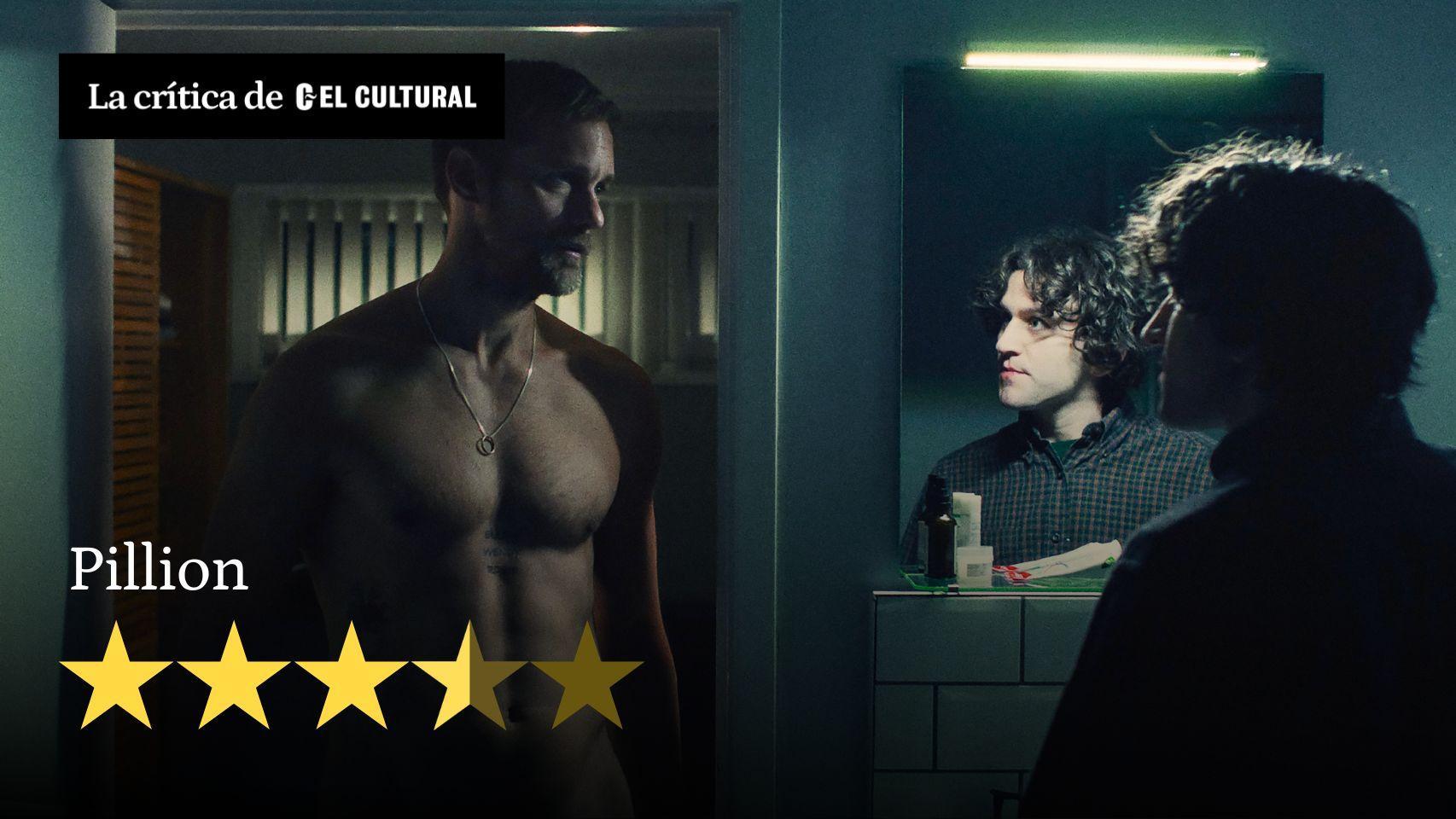 Alexander Skarsgard y Harry Melling, en 'Pillion'
