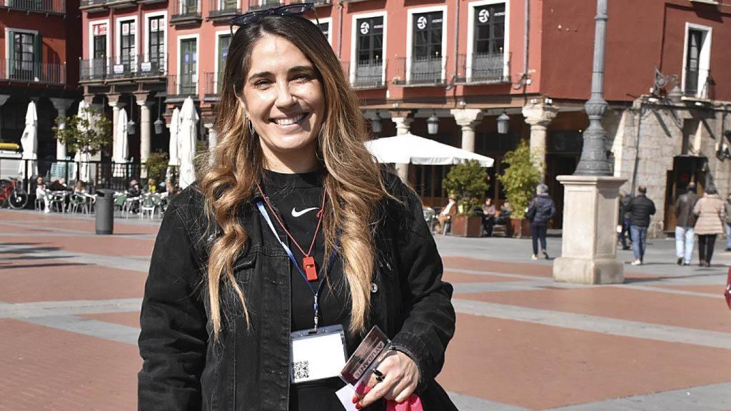 Nuria, una autónoma palentina trabjando en Valladolid.