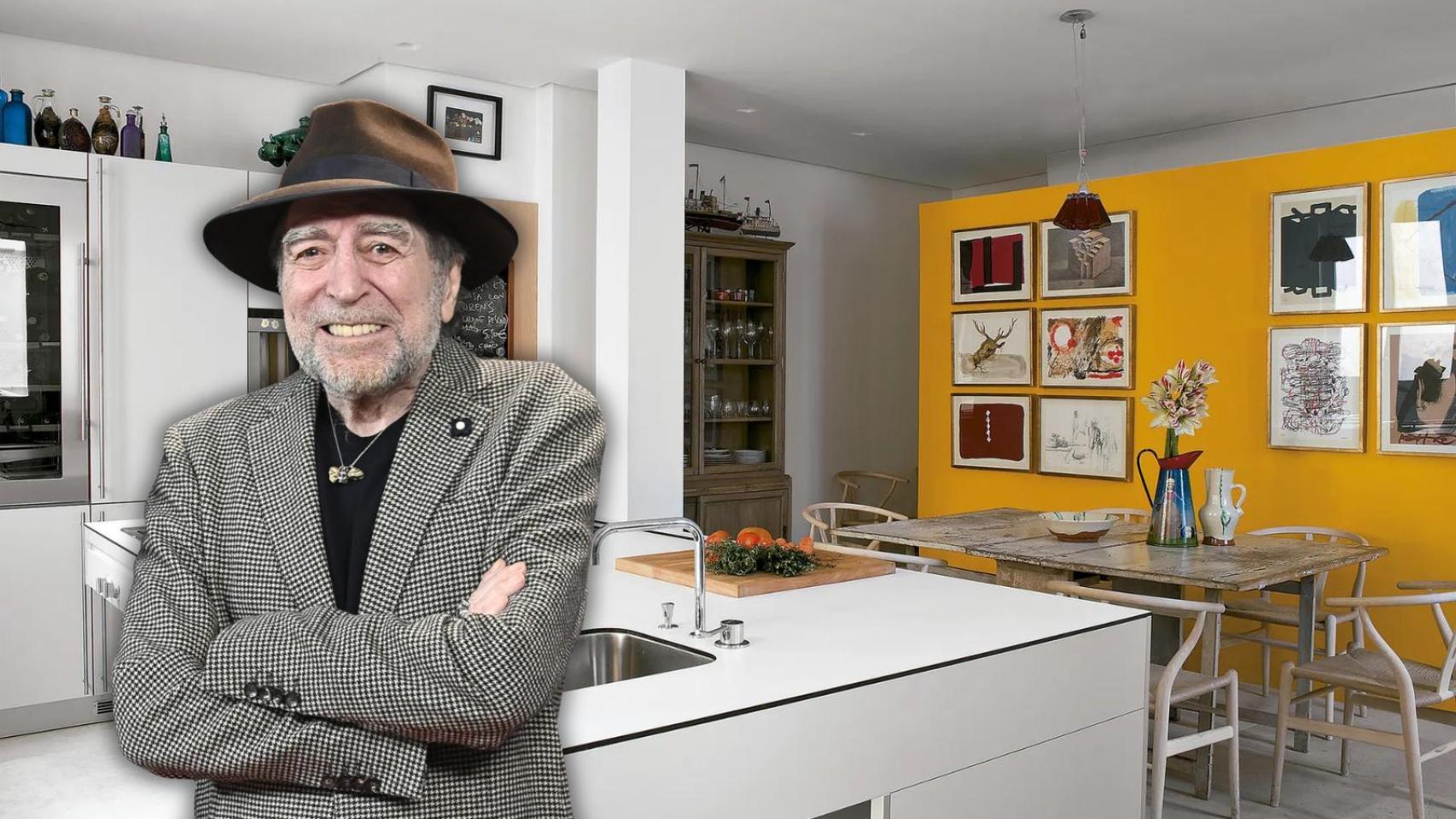 Joaquin Sabina en su casa de Madrid.