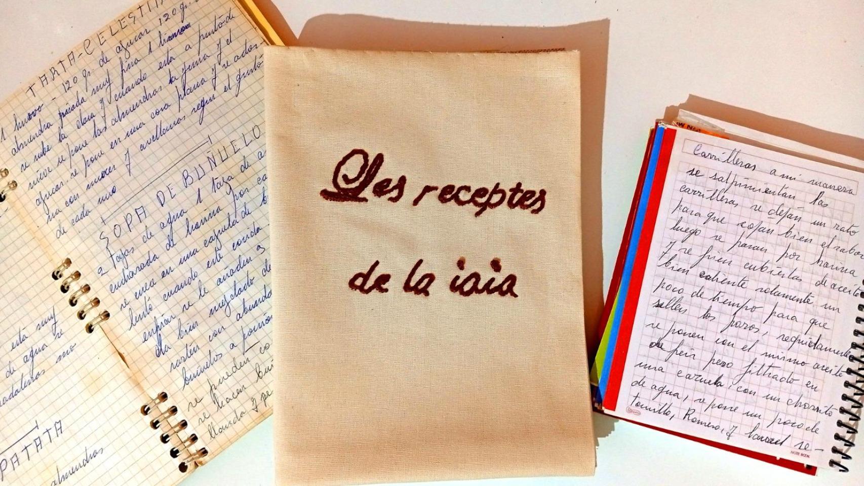 El recetario bordado de Joana Milian Ibáñez.