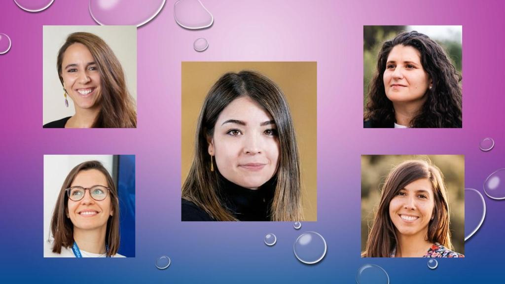 Claudia Gómez (Senniors y ClaraCare), Anndy Aguilar (Legit.Health), Natalia Rodríguez (Saturno Labs); Anna Cejudo (Fourdez) y Leire Corral (Shakers).