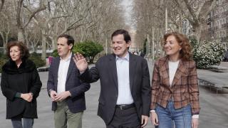 El presidente de la Junta y candidato del PP a la reelección, Alfonso Fernández Mañueco, a su llegada a un acto del partido en Valladolid, este miércoles