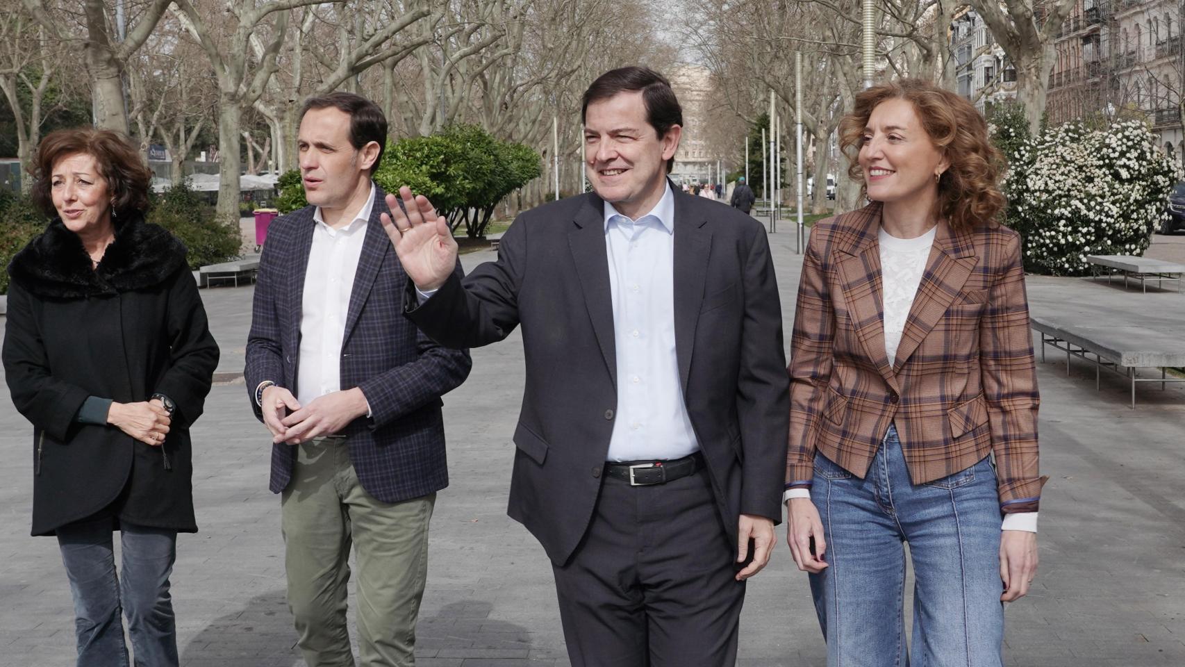 El presidente de la Junta y candidato del PP a la reelección, Alfonso Fernández Mañueco, a su llegada a un acto del partido en Valladolid, este miércoles