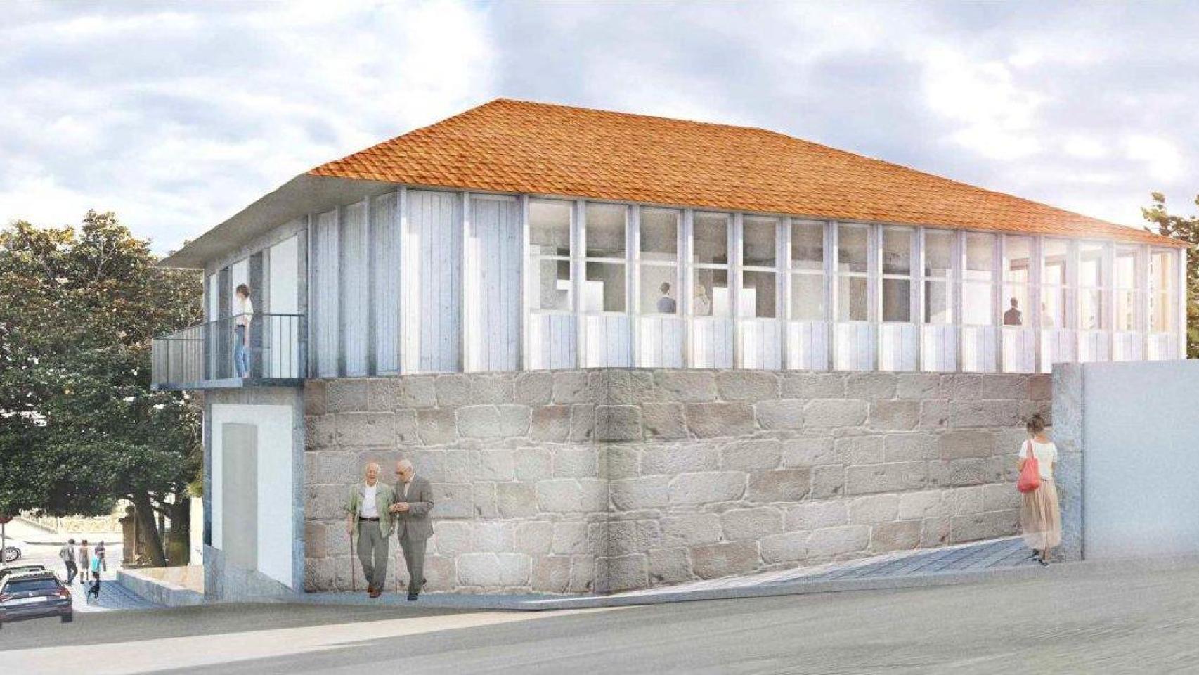 Render del Centro de Negocios y Vivero de Empresas de Redondela