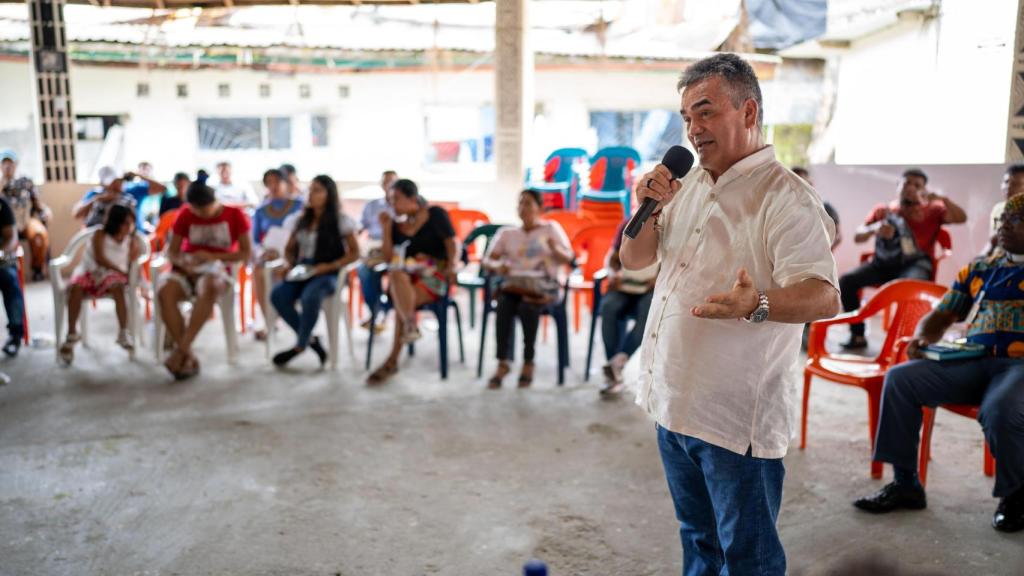 Albeiro Parra (junio, 2023) en una socialización de avances en los diálogos de paz entre el Gobierno y ELN.