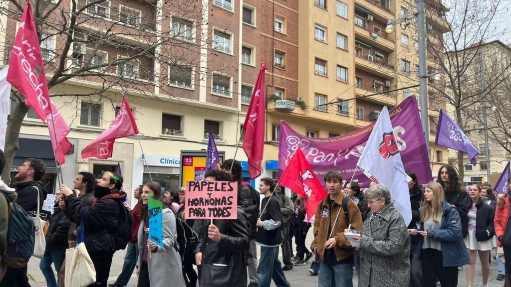 Manifestantes por el 8-M.