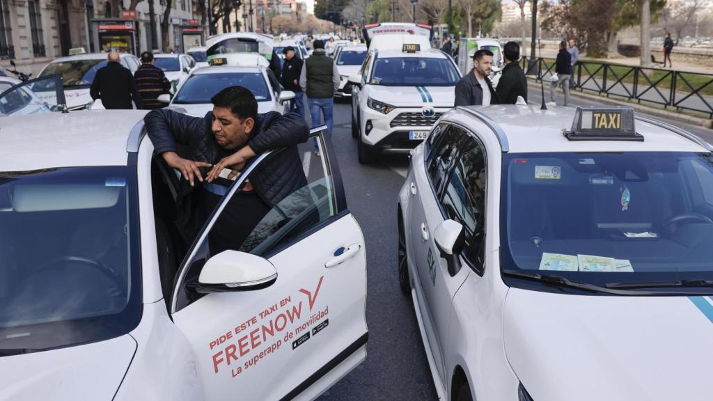 Huelga de taxis de valencia en enero.